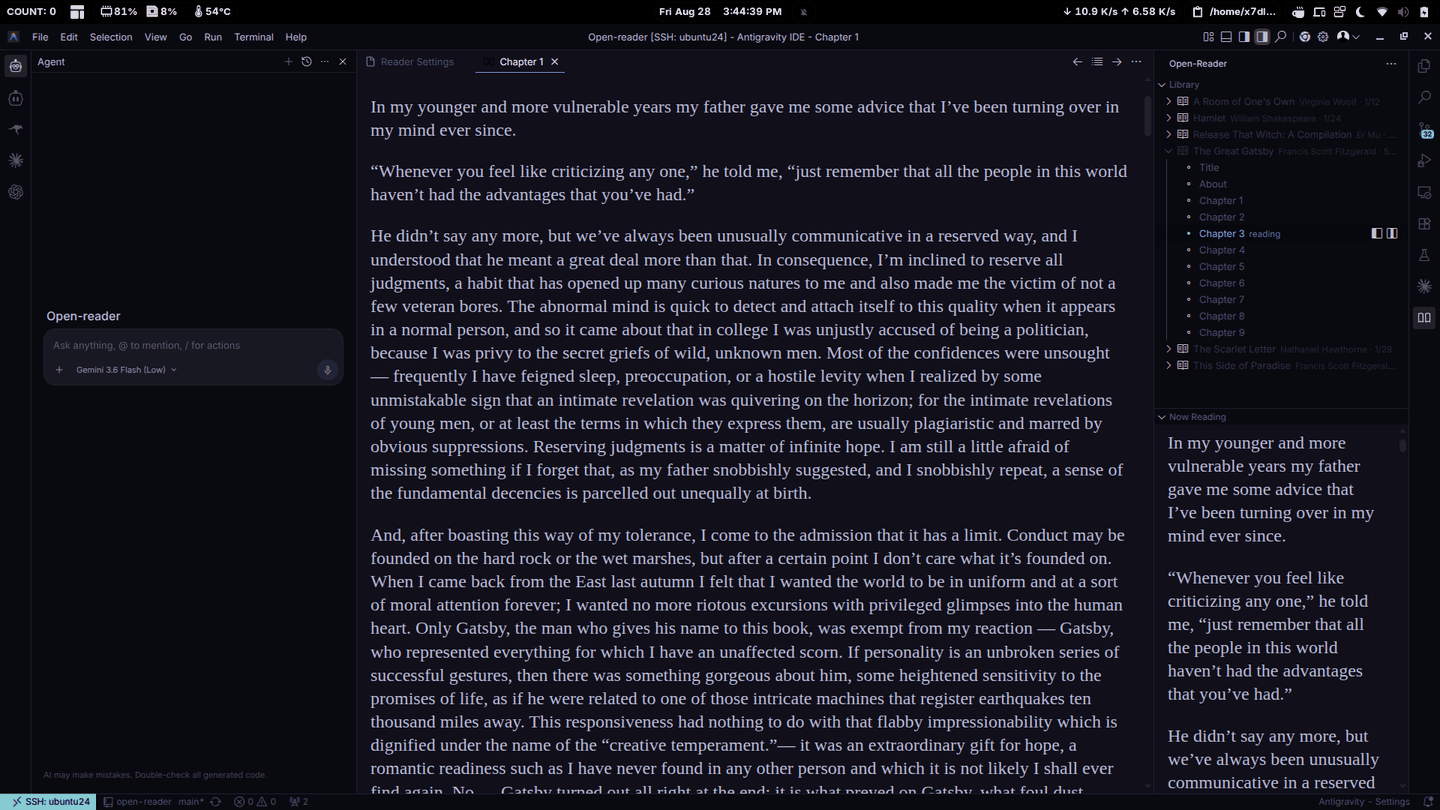 A chapter, full width